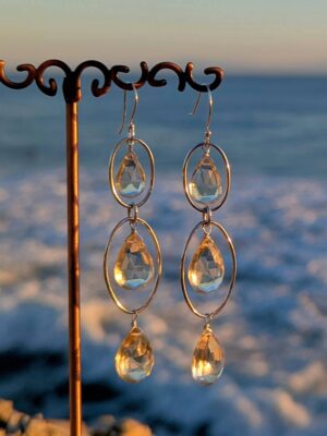 Citron Drops Earrings - Sterling Silver, Citrine
