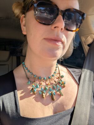 Cleopatra Necklace - Turquoise, Tigers Eye