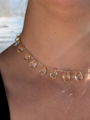 Citron Drops Necklace - Sterling Silver, Citrine