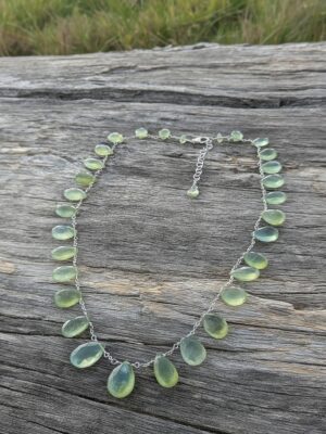 Seafoam Necklace - Sterling Silver, Prehnite