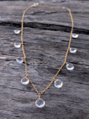Skyline Necklace - 14k Gold Fill, Quartz Crystal